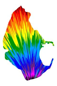 Melilla - map is designed rainbow abstract colorful pattern, Melilla (Spanish Stock Illustration