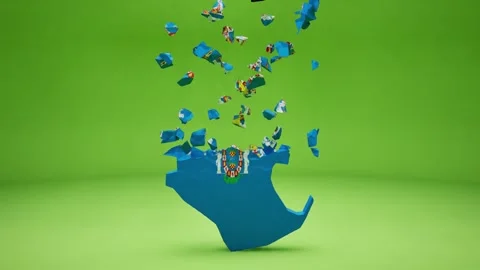 Melilla Map With Flag Stock Footage 324815301