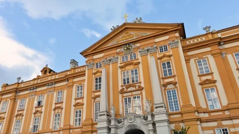 Melk Abbey time lapse in Melk, Austria Stock Footage 70793884
