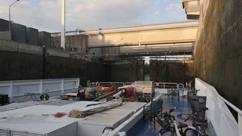 Melk Locks on the Danube River Stock Footage 115902128