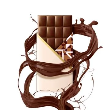 Mellow chocolate bar Stock Illustration