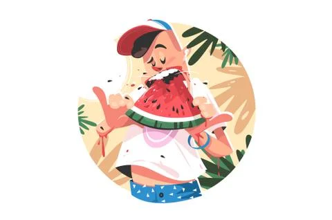 Mellow summer fruit Stock Illustration