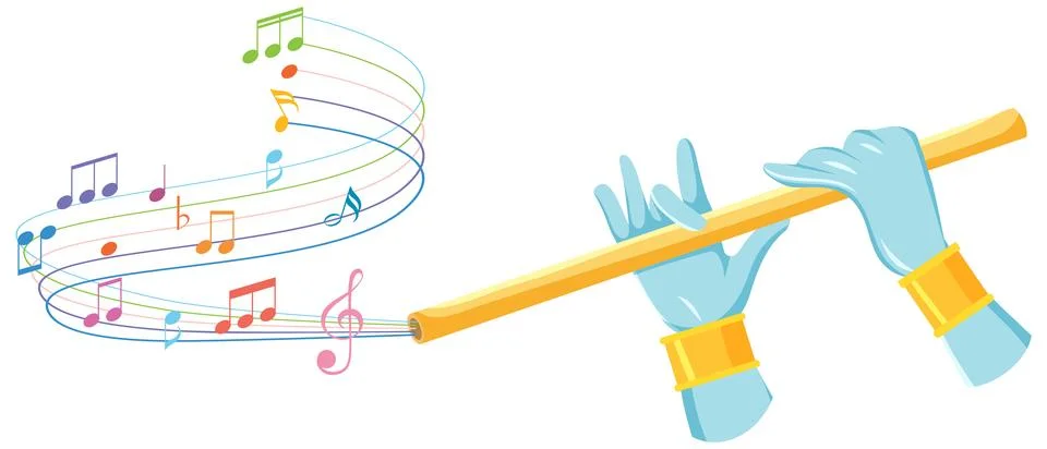 Melodic Harmony with Musical Notes Stock Illustration