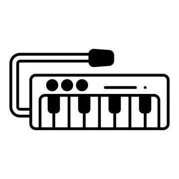 Melodica Dualtone Icon Stock Illustration