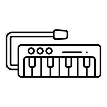 Melodica Line Icon Stock Illustration