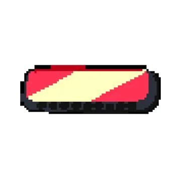 Melody harmonica pixel art vector illustration Stock Illustration