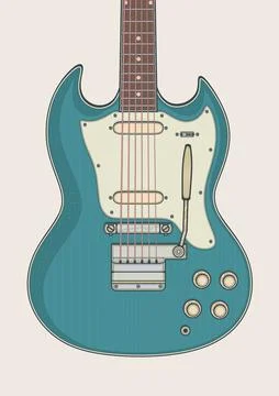 Melody Maker Guitar Illustrazione stock