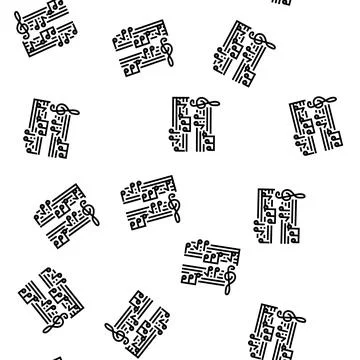 Melody music vector seamless pattern 스톡 일러스트