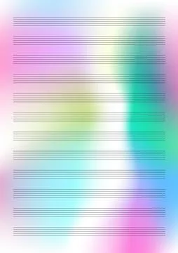 Melody note template. Colorful Abstract background. Stock Illustration
