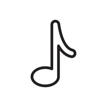 Melody thin line icon Stock Illustration