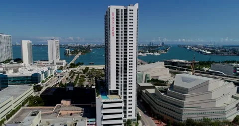 Melody Tower on Biscayne Bay Stock Footage 155180565