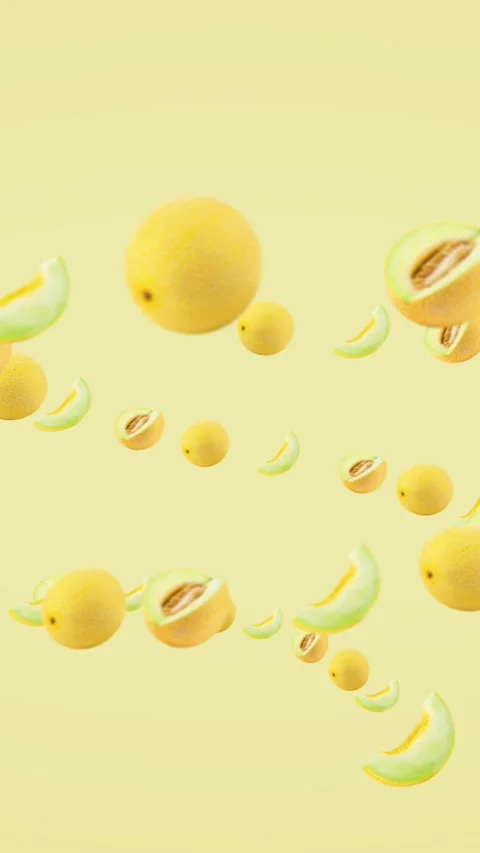 Melon and melon Slices vortex background Stock Footage 279146834