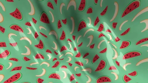 Melon and watermelon textile background. Stock Footage 147287916