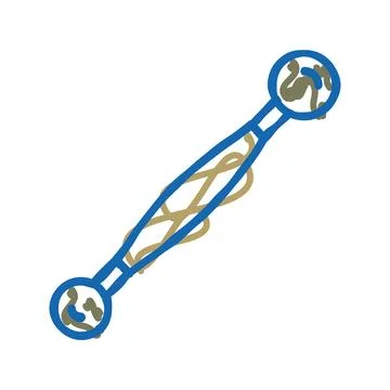 Melon baller scoop icon doodle illustration Stock Illustration