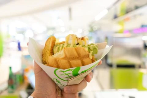 Melon bread dessert Stock Photos