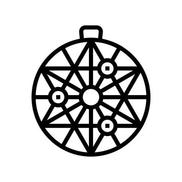 Melon cradle line icon vector illustration Stock Illustration