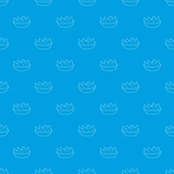 Melon with cream pattern seamless blue Illustrazione stock