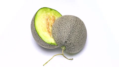 Melon cut in half Stock Footage 311366364