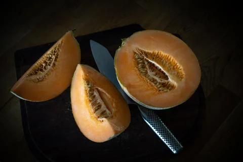 Melon cut Stock Photos