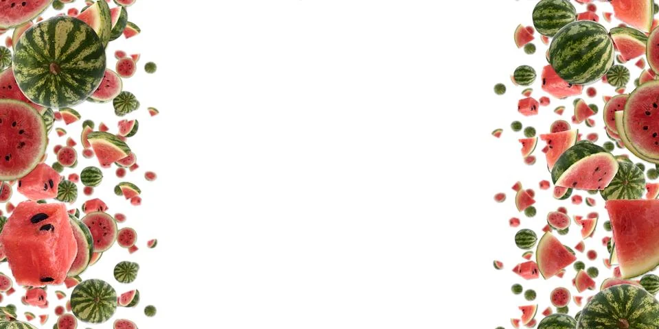 Melon frame (on white) Stock Illustration