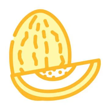 Melon fruit color icon vector illustration Stock Illustration