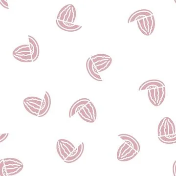 Melon fruit glyph vector seamless pattern イラスト素材