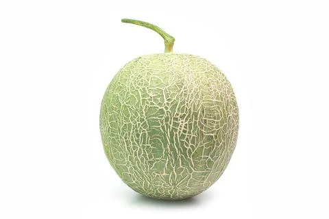 Melon fruit isolated on white background Stock Photos