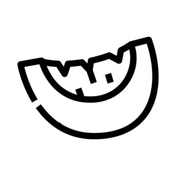 Melon fruit slice icon displaying healthy food Stock Illustration