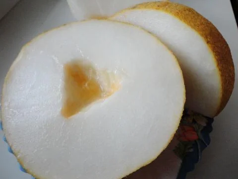 Melon heart. Melon in the shape of a heart Stock Photos