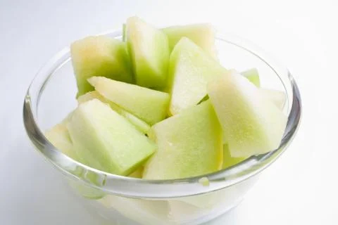 Melon honeydew portion Foto stock