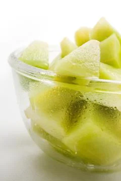 Melon honeydew portion Foto stock