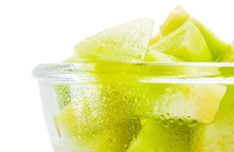 Melon honeydew portion Foto stock