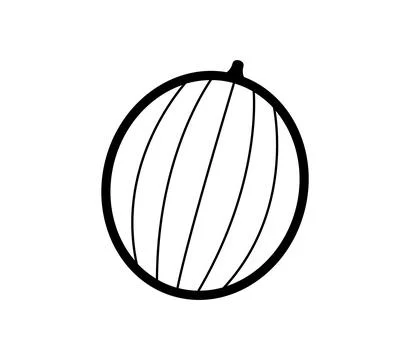 Melon icon illustrated in vector on white background Stock Illustration