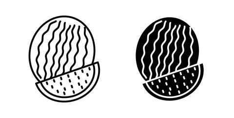 Melon icon Illustration designs pack for Web イラスト素材