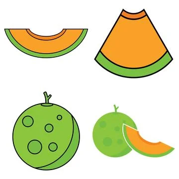 Melon icon vector Stock Illustration