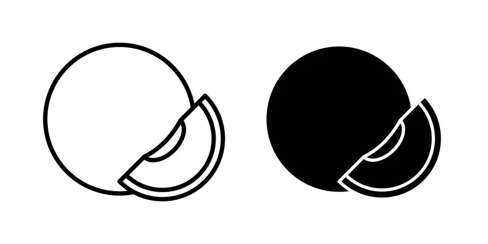 Melon icon vector, symbol, logo illustrations Stock Illustration
