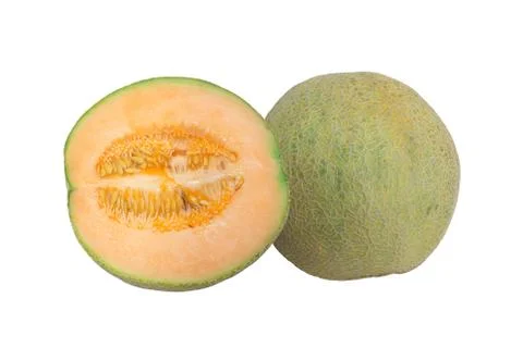 Melon isolated top view Stock Photos