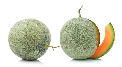 Melon isolated on white background Stock Photos