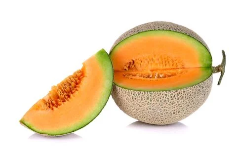 Melon isolated on the white background Stock Photos