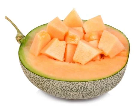 Melon isolated on the white background Stock Photos