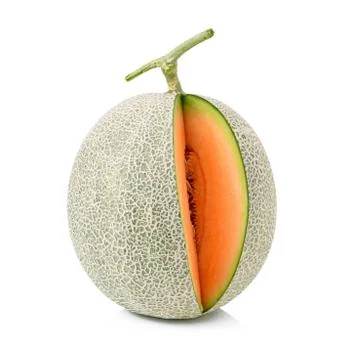 Melon isolated on white background Stock Photos