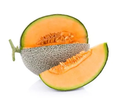 Melon isolated on white background Stockfoto's