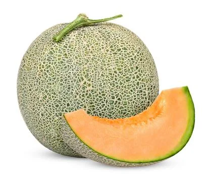 Melon isolated on the white background Stock Photos