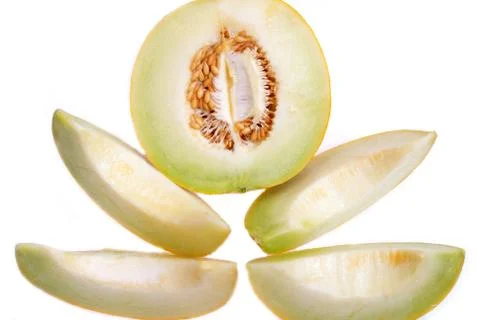 Melon isolated on white Stock Photos