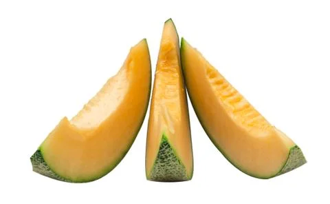 Melon isolated on white Stock Photos