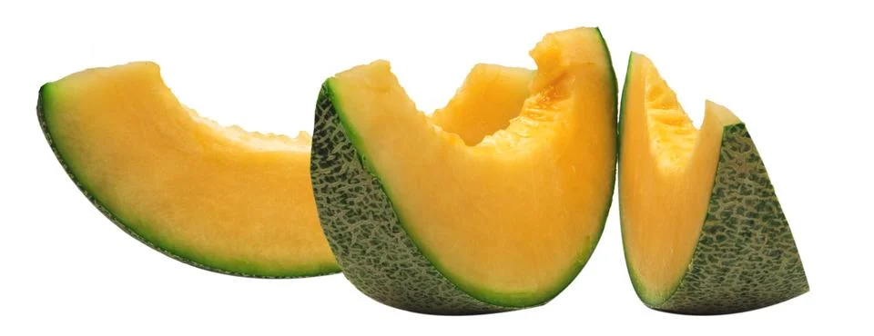 Melon isolated on white Stock Photos