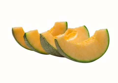 Melon isolated on white Stock Photos