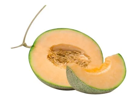 Melon isolated on white Stock Photos