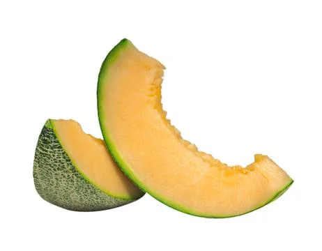 Melon isolated on white Stock Photos