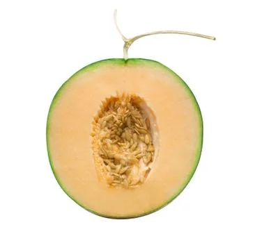 Melon isolated on white Stock Photos